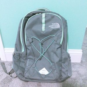 North Face Jester Backpack (Zinc Grey + Mint)